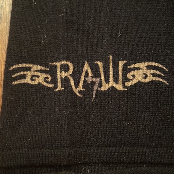 Raw 7 Vintage Graphic Cashmere Pants With Snake Sword & Roses Print Size M - Picture 6 of 11